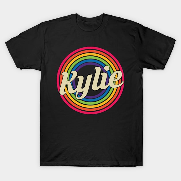 Kylie - Retro Rainbow Style T-Shirt by MaydenArt